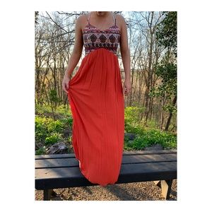 Orange Maxi Dress